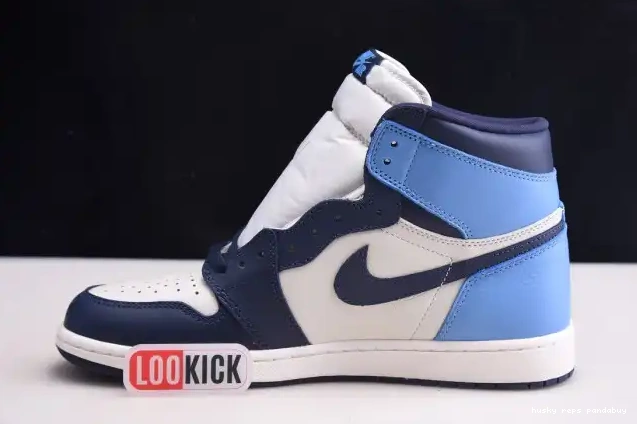 Husky Jordan Obsidian Air 555088-140 High Retro 1 OG 0617